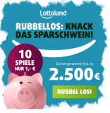 Rubbellose – 100 Spiele „Knack das Sparschwein“ für 10 € – Lottoland Gutschein