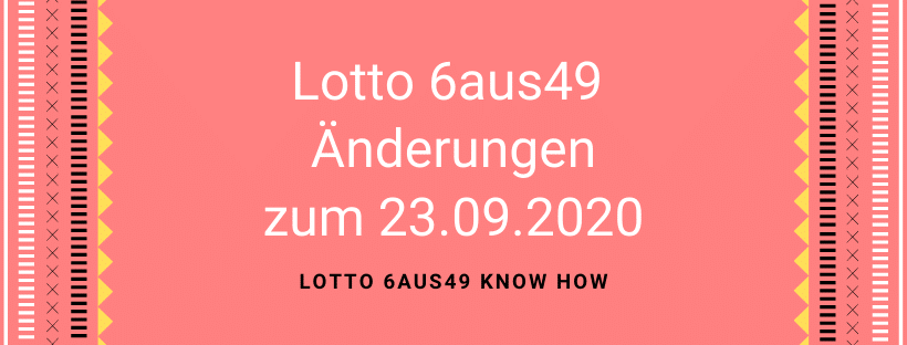 Lotto 6aus49 Änderungen