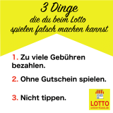 3 Dinge die du beim Lotto spielen falsch machen kannst.